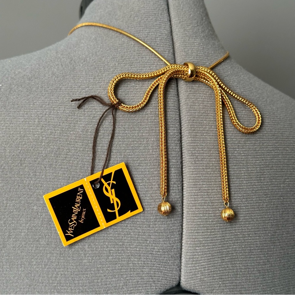 YSL New With Tags Bow Necklace
